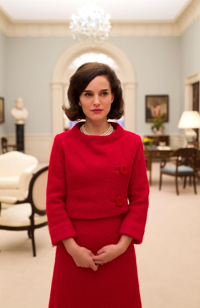 O yeah ... Natalie Portman in a scene from the movie Jackie, favourite for best actor in a motion picture, drama. Picture: Supplied.