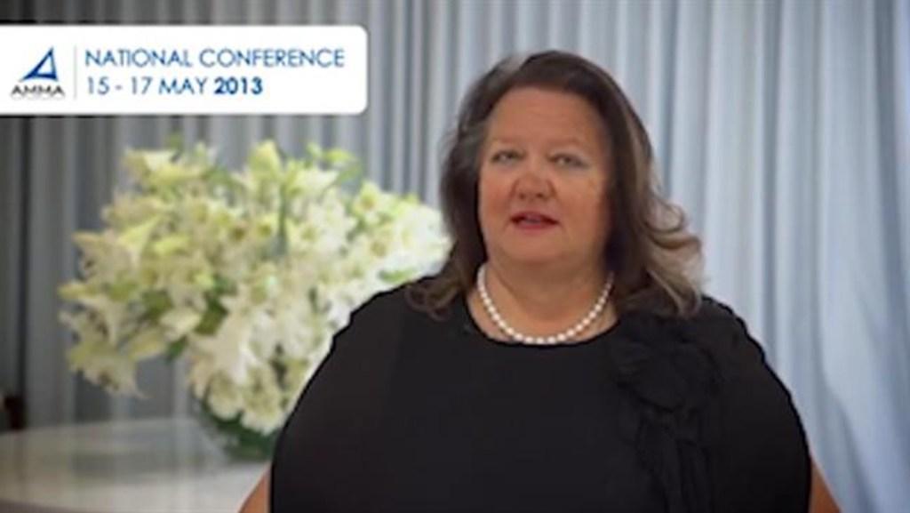 Gina Rinehart says 'get off the sheep's back, Australia, miners aren't ATMs'