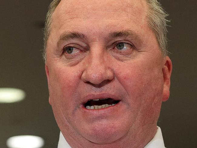 CANBERRA, AUSTRALIA - NewsWire Photos OCTOBER 28th 2021: Soon to be acting Prime Minister, Deputy PM Barnaby Joyce spoke to journalists at a press conference in Parliament House, Canberra.Picture: NCA Newswire / Gary Ramage