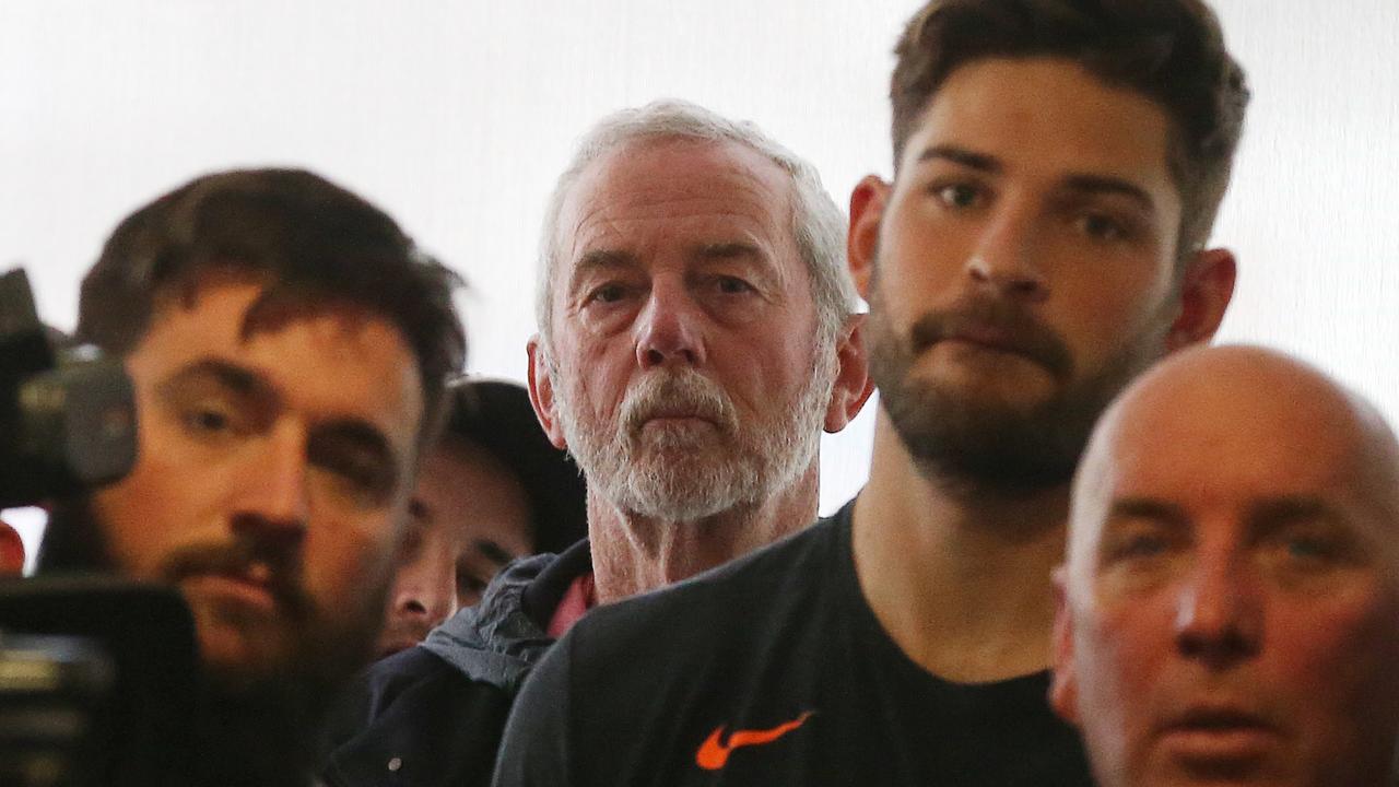 Robert Walls watches on as David Teague was announced as Calrton’s new coach. Picture: Michael Klein