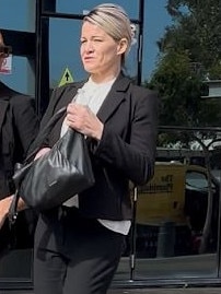 Matthews leaving Southport Courthouse after the sentence. Picture: Emily Walker