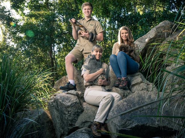 The Irwins pose up for promos for their Animal Planet series <i>Crikey! It’s The Irwins</i>