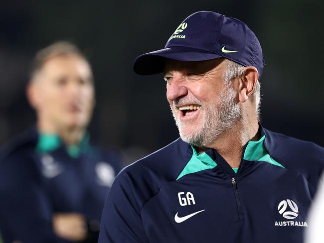 Arnold has plenty to smile about, having coached Australia through its most successful FIFA World Cup yet. Picture: Robert Cianflone/Getty Images for Australia Football