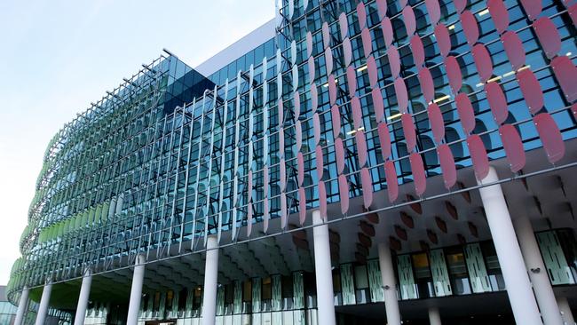 New Royal Children's Hospital tour today ahead of the opening in November this year — external view of front of the building.