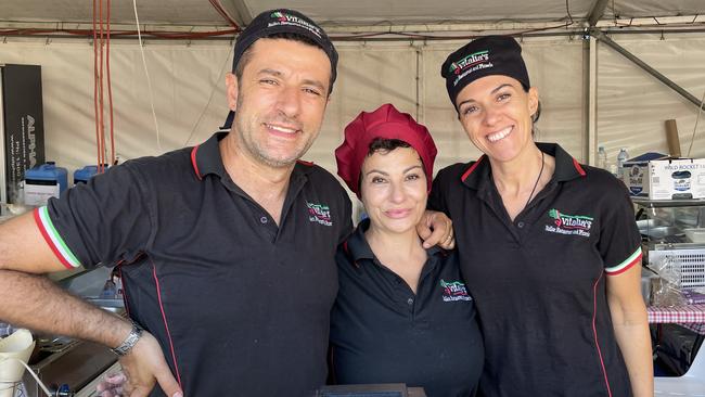 Antonio Lo Conte, Vitalia Zanda and Marilena Biancaterra were kept busy with Andrea Fallone and Eduardo Romita (not pictured) from Vitalia's at the La Festa. Picture: Andreas Nicola