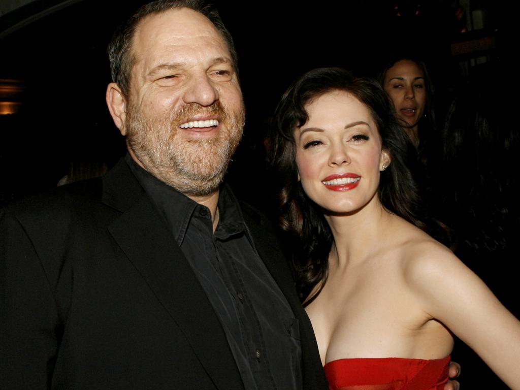 Weinstein and actress Rose McGowan in 2007. Picture: Getty