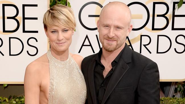 DO NOT ARCHIVE... BEVERLY HILLS, CA - JANUARY 12: Actors Robin Wright (L) and Ben Foster attend the 71st Annual Golden Globe Awards held at The Beverly Hilton Hotel on January 12, 2014 in Beverly Hills, California. (Photo by Jason Merritt/Getty Images) Picture: Images Getty