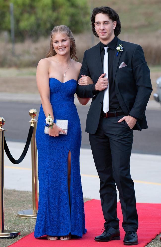 Lillian Diefenbach and James Moore of Cooloola Christian College graduating class 2023 arrive at their formal. October 5, 2023. Picture: Christine Schindler