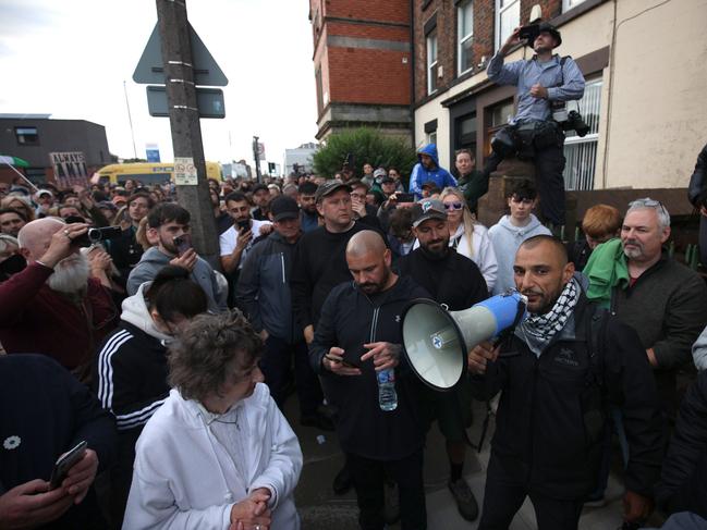 Anti-racism activists in Liverpool. Picture: Getty Images