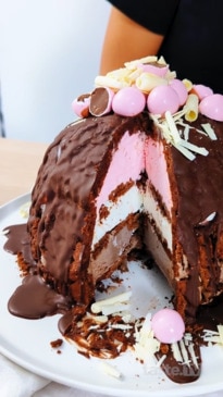 5-ingredient Neapolitan ice-cream bombe