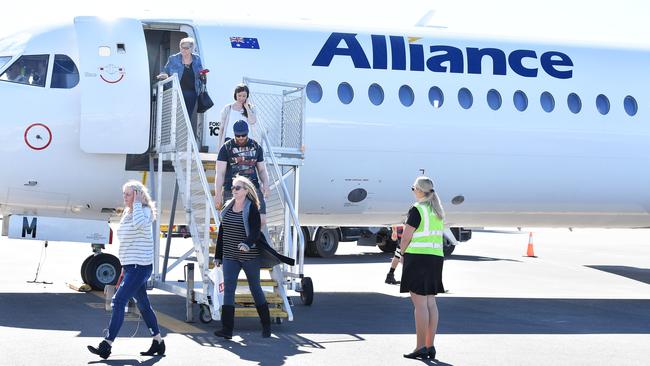 Alliance Airlines is considered to have the right size aircraft for regional routes, with a fleet of Fokker 50s, 70s and 90s. Picture: Patrick Woods / Sunshine Coast Daily.