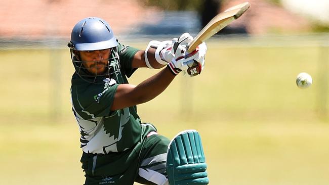 Dinesh Cooray in action for Airport West St Christopher’s. Picture: David Smith