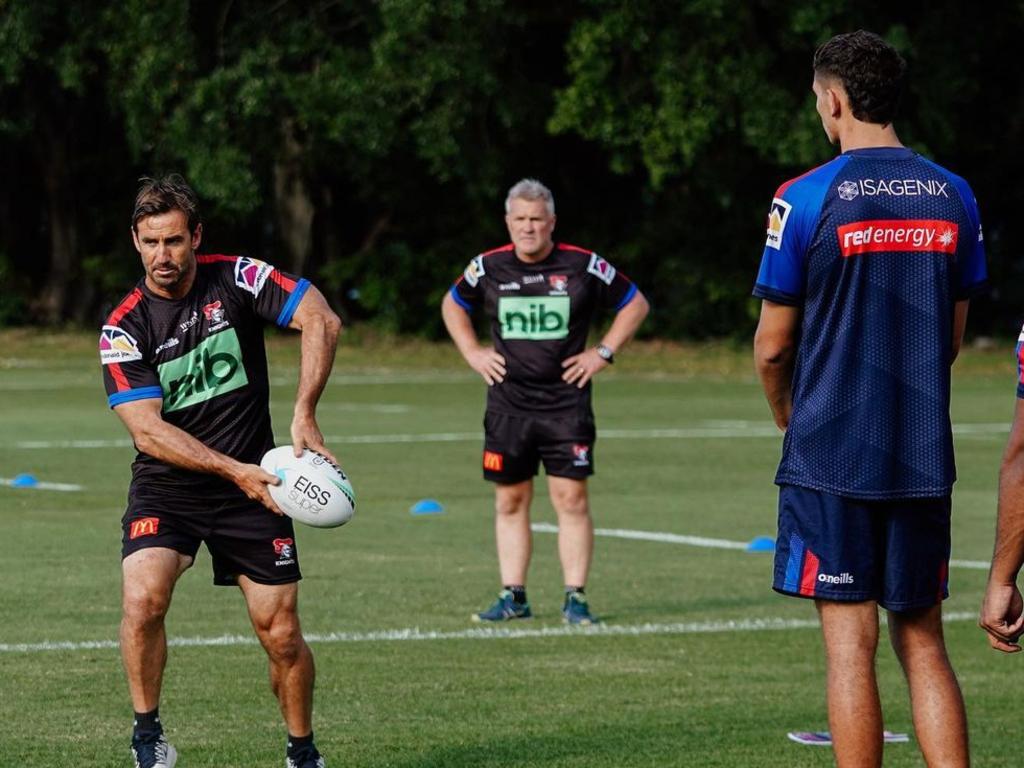 Andrew Johns is part of the Knights 2022 coaching structure.