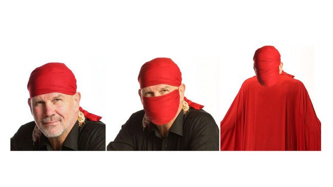 The Evolution of the Red Bandannaed One at a Time of Pandemic: (i) Fitz with Head cover (ii) Fitz with Mouth cover (iii) Fitz with Full cover