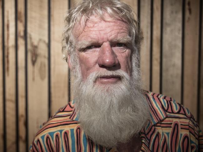 Dark Emu author Bruce Pascoe at the Ballawinne festival in Cygnet, Tasmania. Picture: LUKE BOWDEN