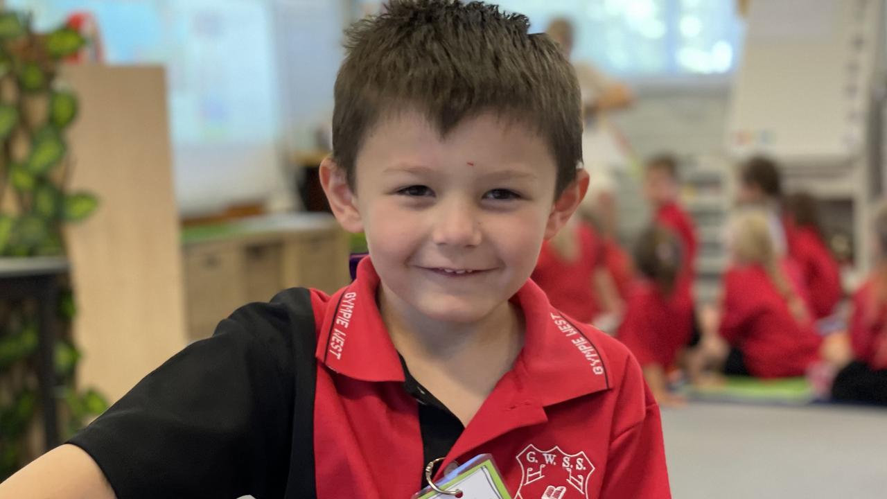 Xander Thorne – Gympie West State School prep students on first day, Monday January 22, 2024.