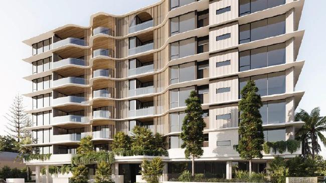 Renders for the Munmorah Lake Retirement Village which will have eight levels and 28-units. Photo: Supplied