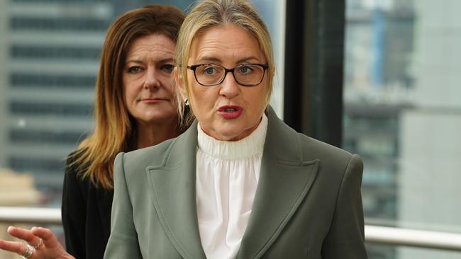 New Victorian Premier Jacinta Allan is faced with a Covid wave that is seeing deaths rise in the state. Picture: Luis Enrique Ascui