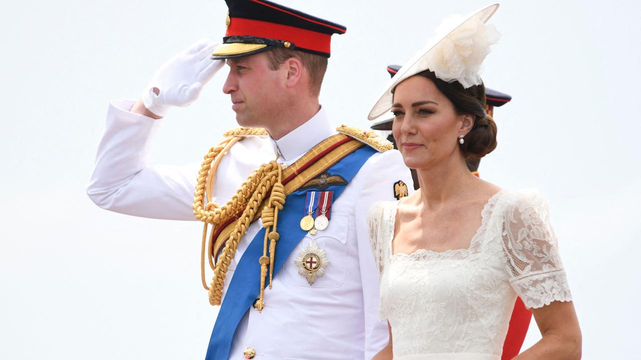 William and Kate during their controversial Caribbean tour. Picture: Ricardo Makyn/AFP