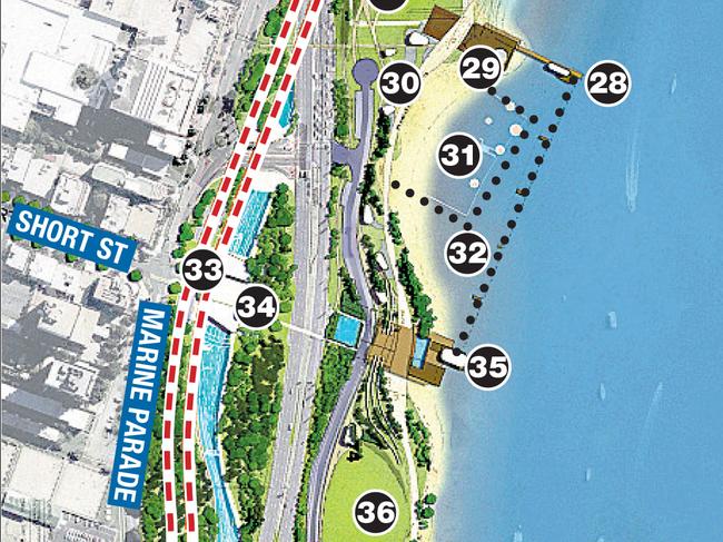 An image of the Broadwater Parklands masterplan published in the Gold Coast Bulletin on December 10, 2007.