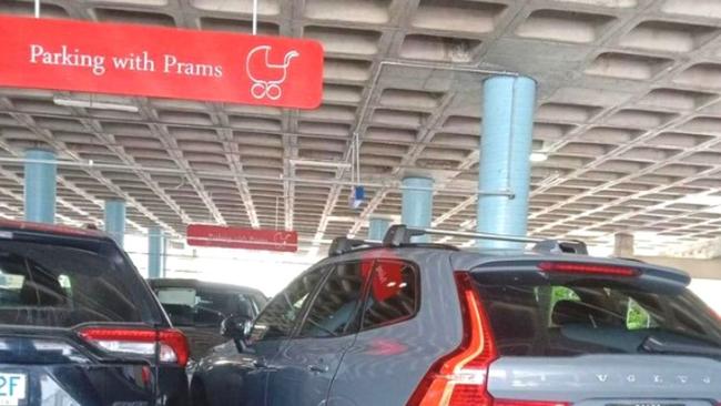 Pram parking is a source of contention around the world. Source: Facebook