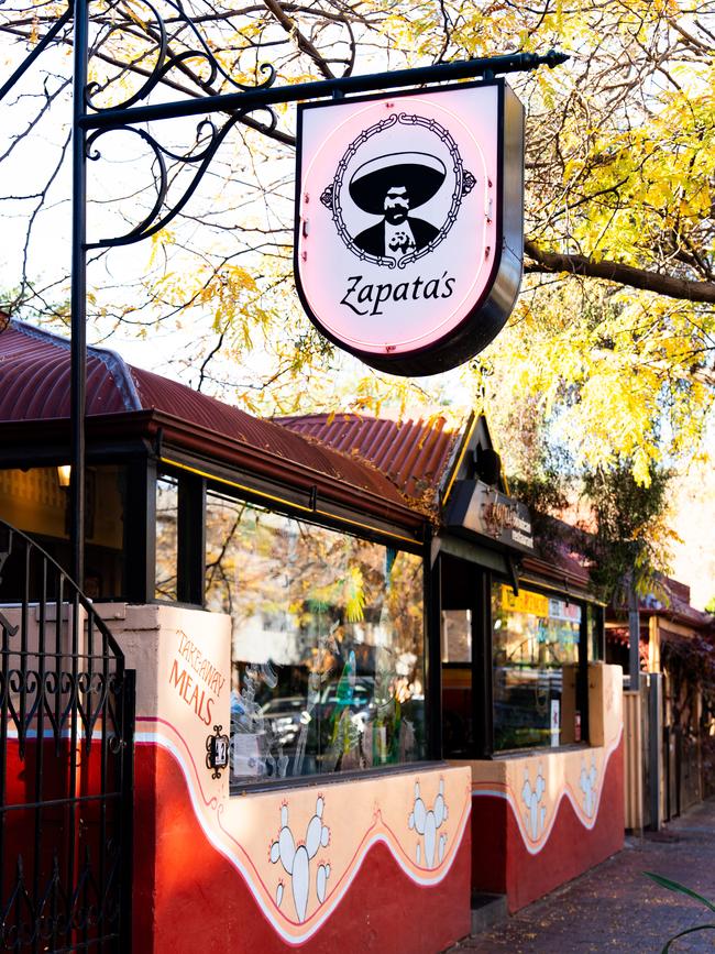 Zapata’s, Adelaide’s oldest Mexican restaurant, will close in June. Picture: Tim Joy