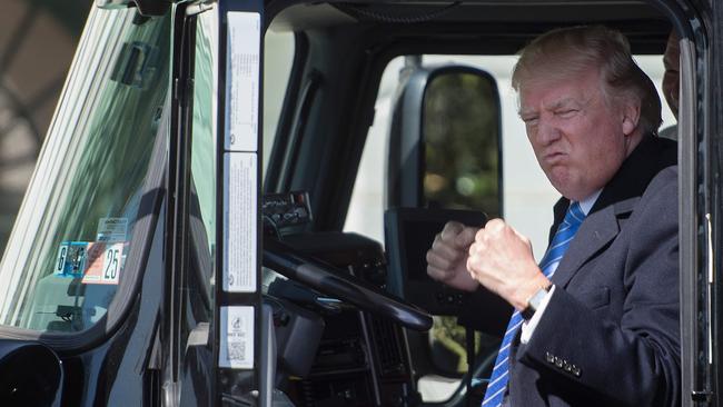 Donald Trump Truck: President Poses In Big Rig At The White House And ...