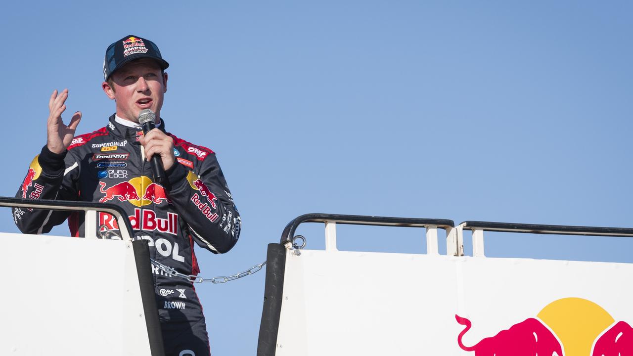 Toowoomba driver Will Brown as V8 Supercars team Red Bull Ampol Racing launch their 2024 livery at Toowoomba Wellcamp Airport, Saturday, February 3, 2024. Picture: Kevin Farmer