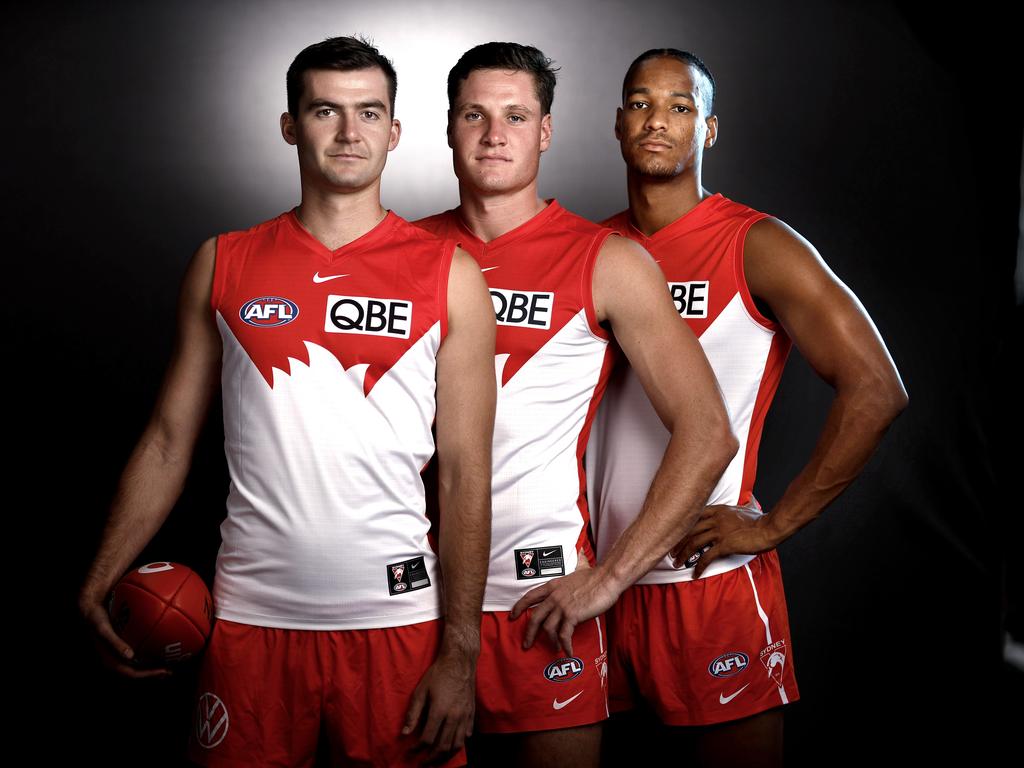 Sydney’s new big three will have the forward line to themselves in 2024. Picture: Phil Hillyard