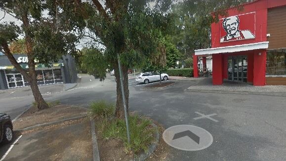 Stephanie Belthikiotis, 33, of Tumbi Umbi, was arrested hiding under a blanket in the back seat of a car in the KFC/Subway car park at Mingara Drive on Wednesday, October 28. Picture: Google