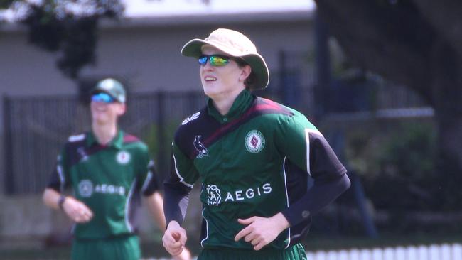 Premier cricket first grade action between South Brisbane and UQ. 17 September, 2023.