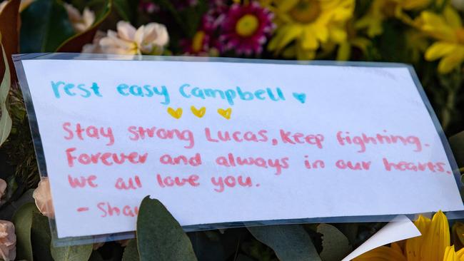 A tribute to brothers Campbell and Lucas Ion. Picture: Sarah Matray