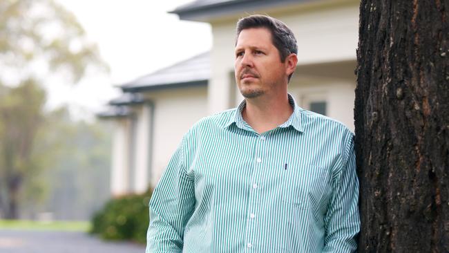 Matthew Marshall poses for photographs at his home in Maraylya. (AAP Image / Angelo Velardo)