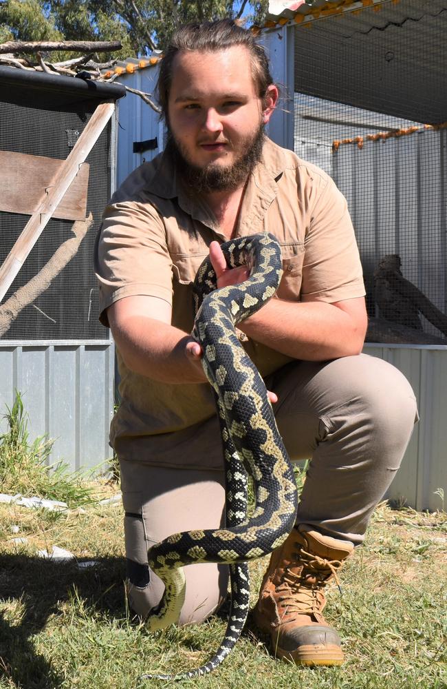 Rockhampton snake catcher Max Neason.