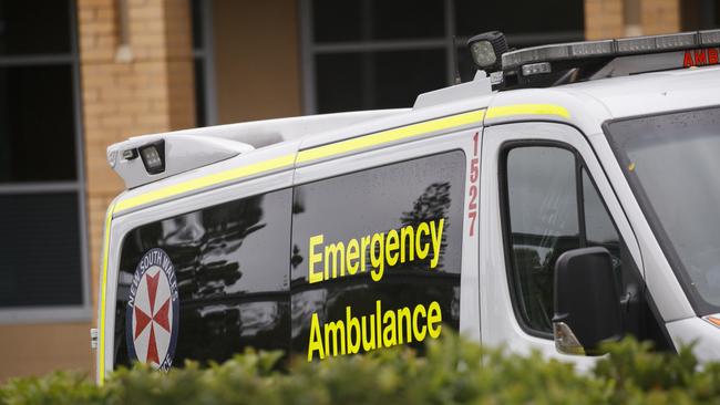 An ambulance is seen at Royal North Shore Hospital in Sydney. Picture: AAP.