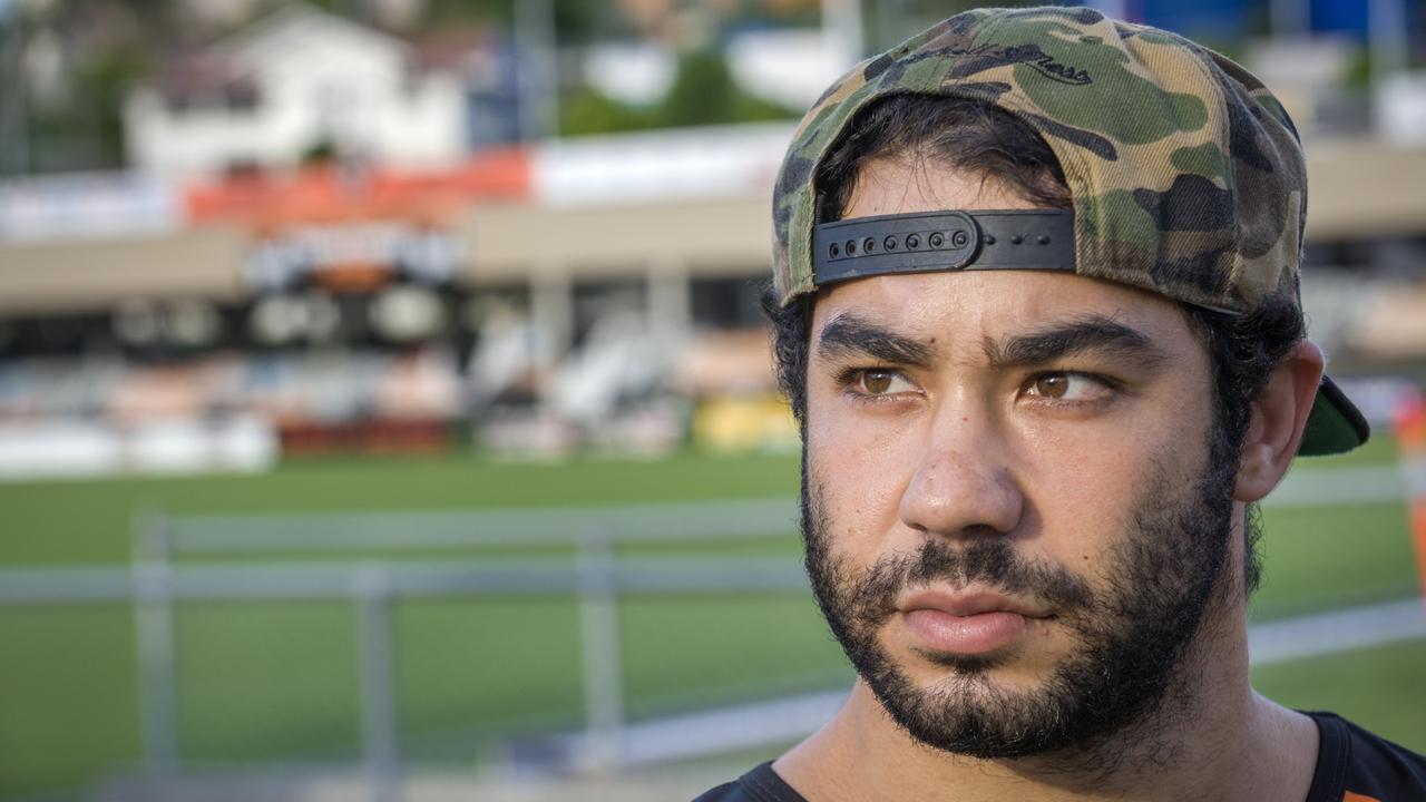 Ex-Penrith Panthers, Canterbury Bulldogs and Melbourne Storm player Joel Romelo faced court on Friday charged with a string of driving, firearm and assault offences. Picture: Russell Brown