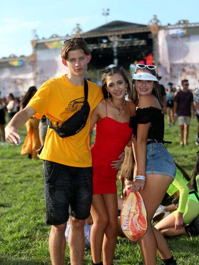 The Grass Is Greener music festival at the Cairns Showgrounds. Aidan Menzies, Mackenzie Lizon and jessica Frape. PICTURE: STEWART MCLEAN