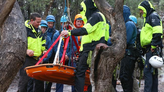 Rescue training at Mt Arapiles in western Victoria.