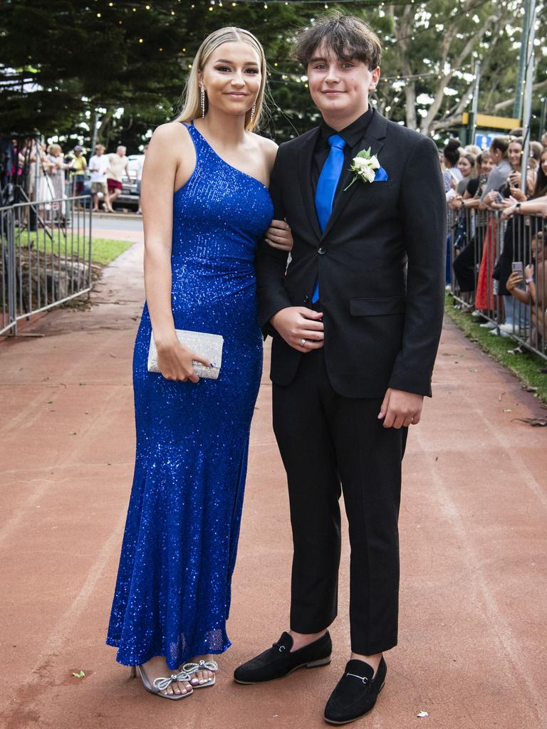 Connor Guymer and partner Kaitlyn Talbot at St Mary's College formal at Picnic Point, Friday, March 24, 2023. Picture: Kevin Farmer