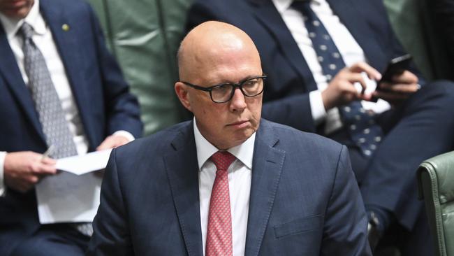 Leader of the Opposition Peter Dutton was critical of the handling of the matter. Picture: NCA NewsWire / Martin Ollman