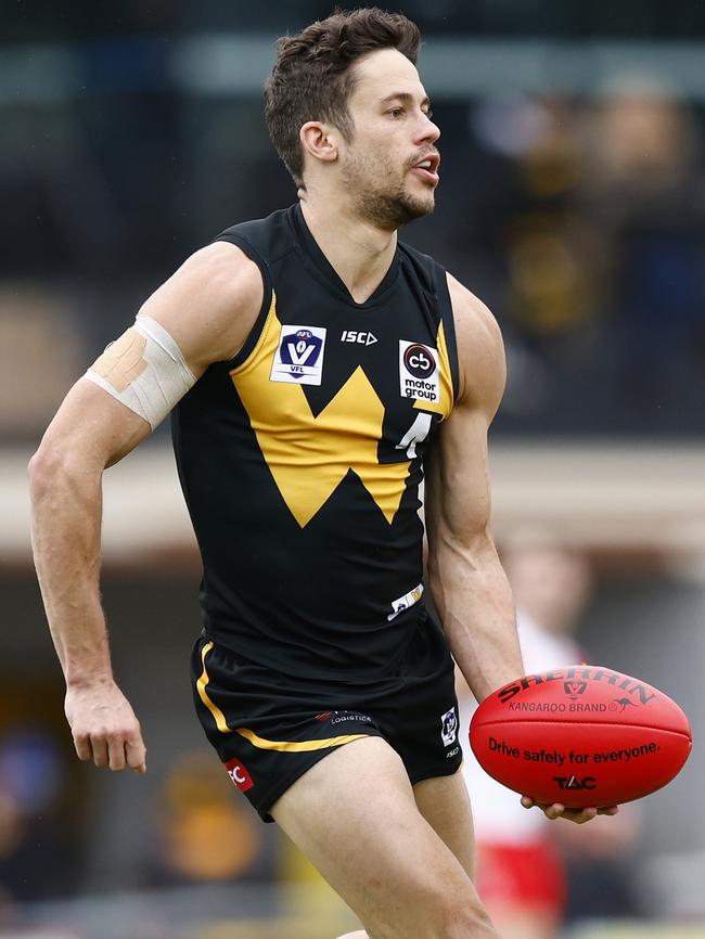 Tom Gribble in action for Werribee.