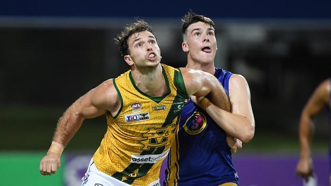 St Mary's won against Wanderers in the Men's Premier League preliminary final at TIO Stadium in Darwin, Northern Territory. Picture: Felicity Elliott/AFLNT Media