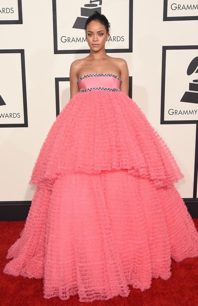 Rihanna to stylist: I’m thinking birthday cake. Stylist: Say no more. Picture: Jason Merritt/Getty Images