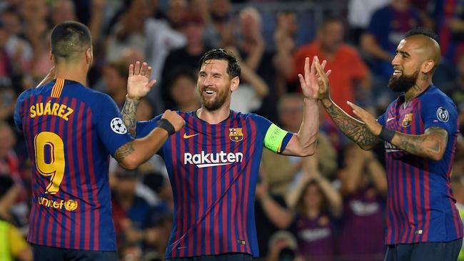 Another Lionel Messi masterclass highlighted Barcelona's Champions League win over PSV. Picture: AFP