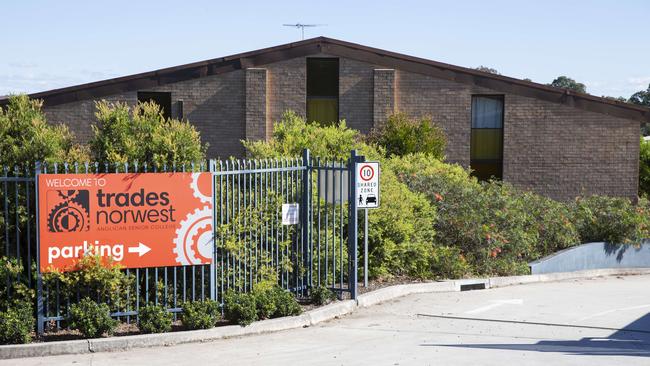 Trades Norwest Anglican Senior College in Glenwood, which will close next year. Picture: Justin Lloyd