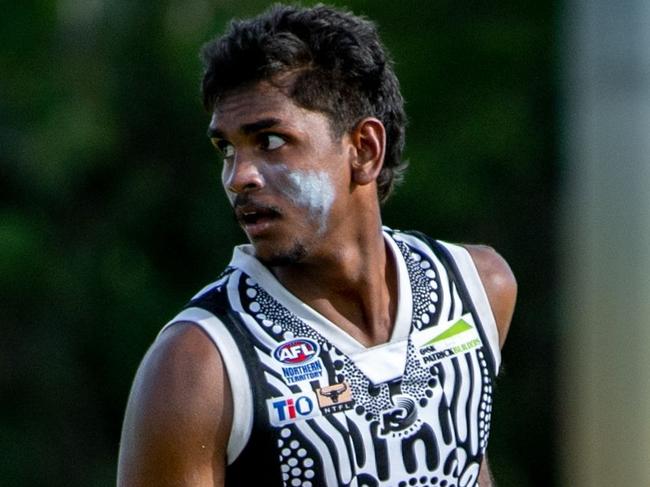 Clarence Baird was selected as the Round 3 nominee. Picture: Celina Whan / AFLNT Media