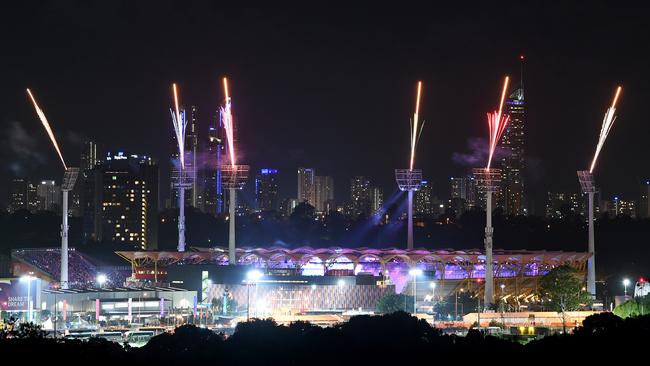 Carrara Stadium is seen during a XXI Commonwealth Games Opening Ceremony rehearsal on Monday. Picture: AAP/Dan Peled