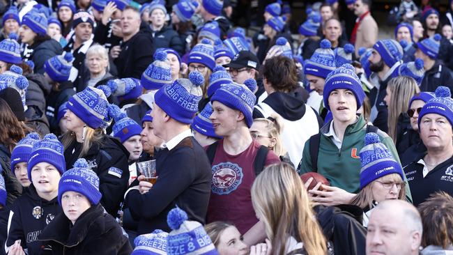 The MCG has been transformed into a sea of blue. Picture: Getty Images