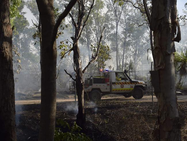 Fires race to contain a grass fire that started on RAF land in Malak. The fire jumped a creek bed and threatened the KOA Caravan Park