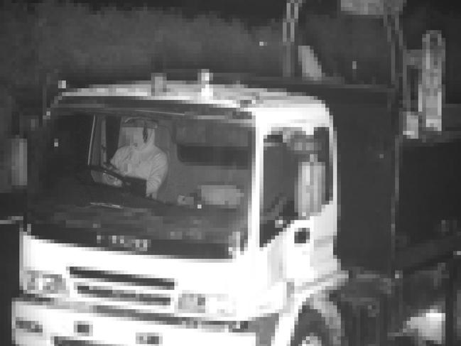 A truck driver caught by covert camera without a seatbelt